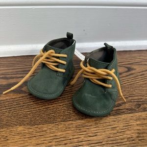 Baby Koala Green Suede Boots